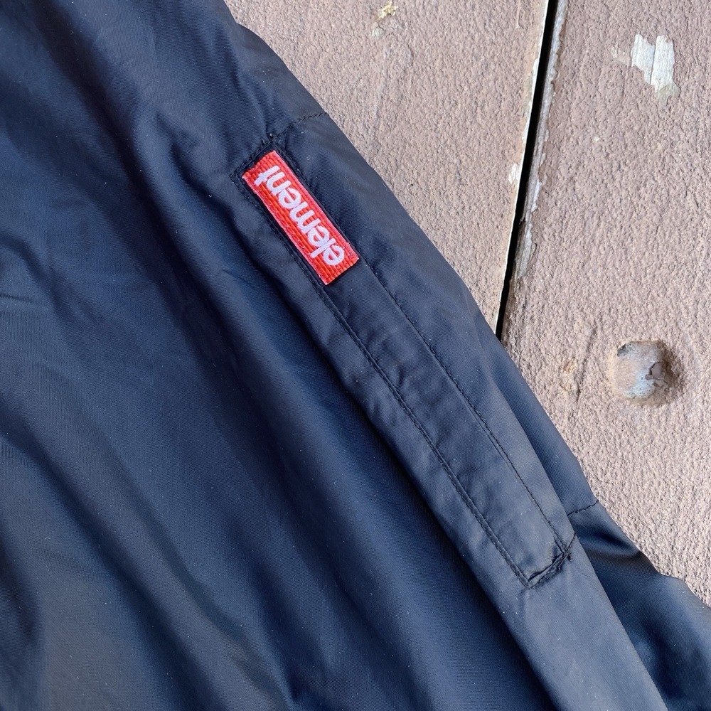 Vintage Element Skateboards Hooded Anorak Jacket Windbreaker Black XL Parka - Picture 8 of 13